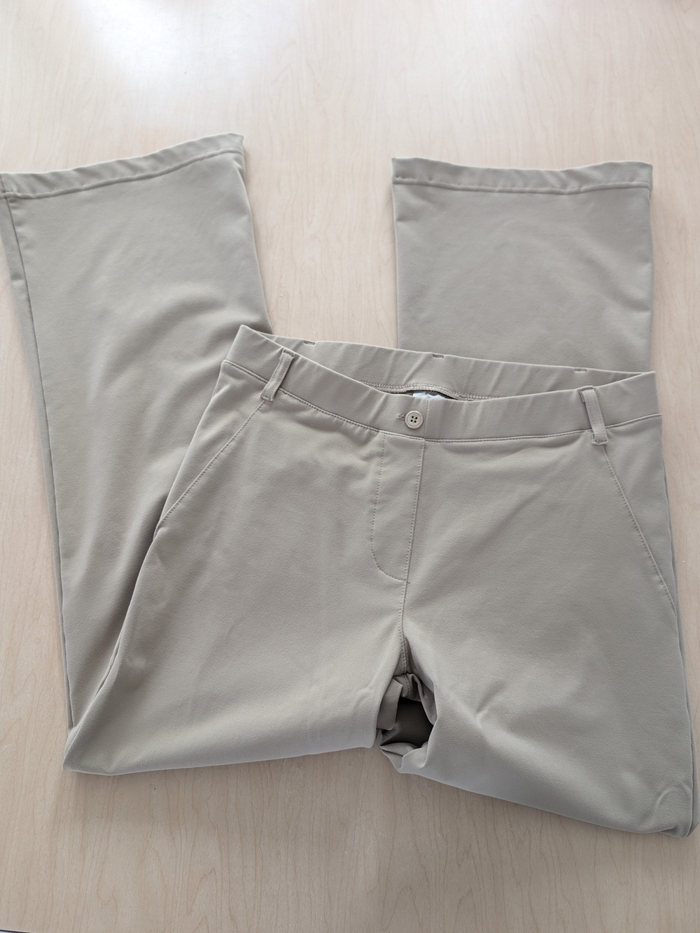 Yogipace Stretch Casual Athleisure Pants in Tan Women's Medium